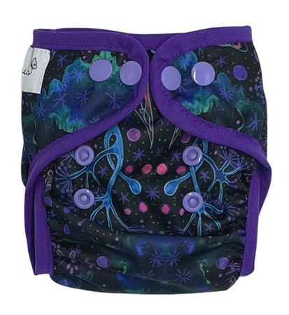 Diaper Cover with elastic piping - NEON SPLASH newborn 3-8kg