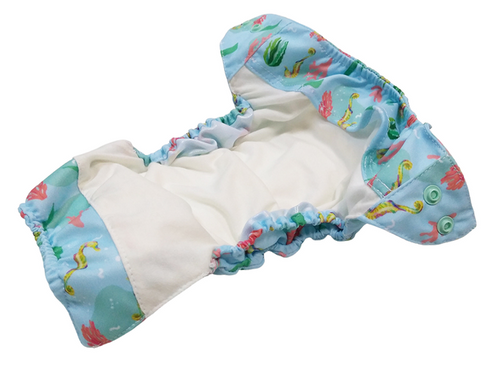 Newborn Pocket Diaper 3-7kg - Seahorse