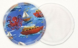 Wiederverwendbare Stilleinlagen, Bambus + Coolmax, 2 Stück, Boote