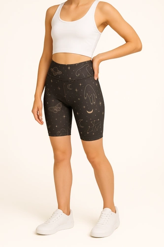 Kurze Leggings mit hohem Bund - Mystic