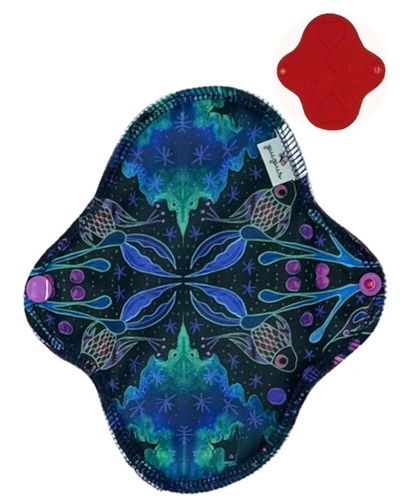 SMALL S Cloth Menstrual Pad - NEON SPLASH