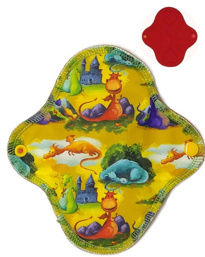SMALL S Cloth Menstrual Pad - DRAGONS