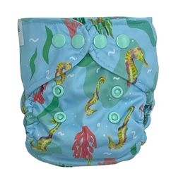 Windel für Neugeborene mit Tasche 3-7kg - Seepferdchen