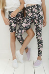 Kurze Leggings für Kinder - Kolibris und Blumen