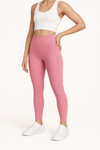 Lange Leggings mit hohem Bund - Rosenblüte