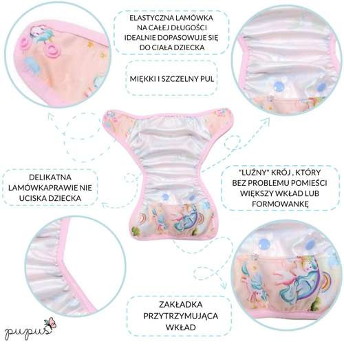 Diaper Cover with elastic piping - Seahorse newborn 3-8kg