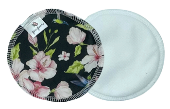 Reusable Breast Pads, bamboo + coolmax, 2pcs, Hummingbirds