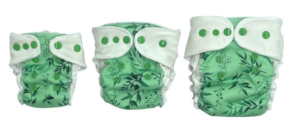 Fitted diaper with PUL & EVO "I feel green"