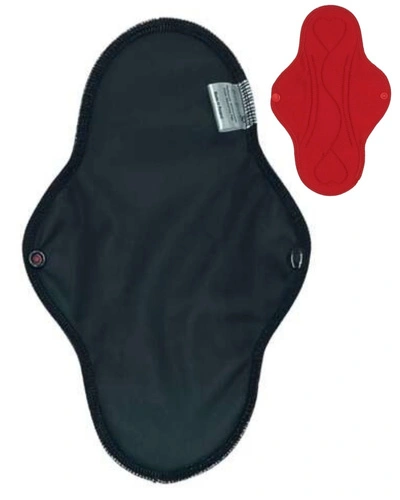 LARGE L Cloth Menstrual Pad - BLACK