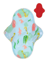 MEDIUM M Cloth Menstrual Pad - Seahorse
