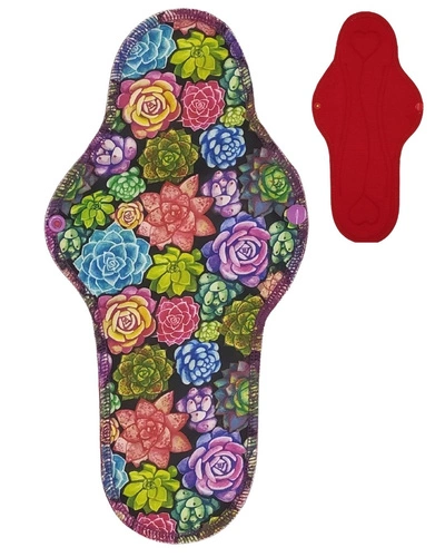 NIGHT Cloth Menstrual Pad - SUCCULENTS