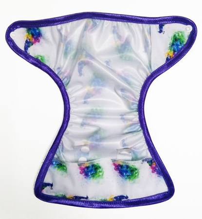 Strampler für Neugeborene mit Paspel/S 3-9kg - Peacock