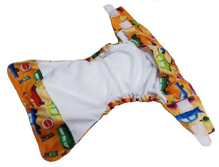 Windel mit Tasche Autos 5-15kg - Klettverschluss
