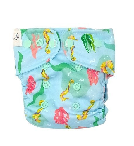 Windel mit Tasche MINI OS 4-11kg Seepferdchen