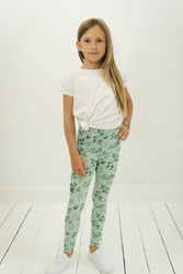 Lange Leggings für Kinder - Grün Minze