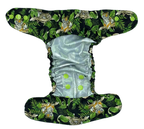 Diaper cover, one-row snaps Mini OS 4-11kg WILD CATS